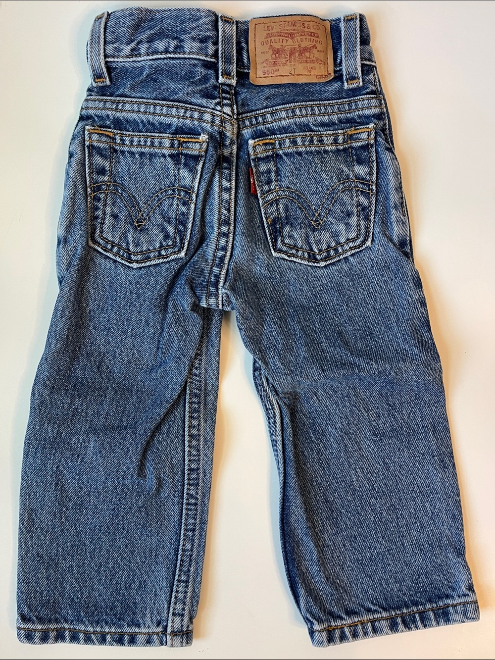 Levi's Slim Toddler 550 Classic Blue Denim Jeans - Picture 3 of 4